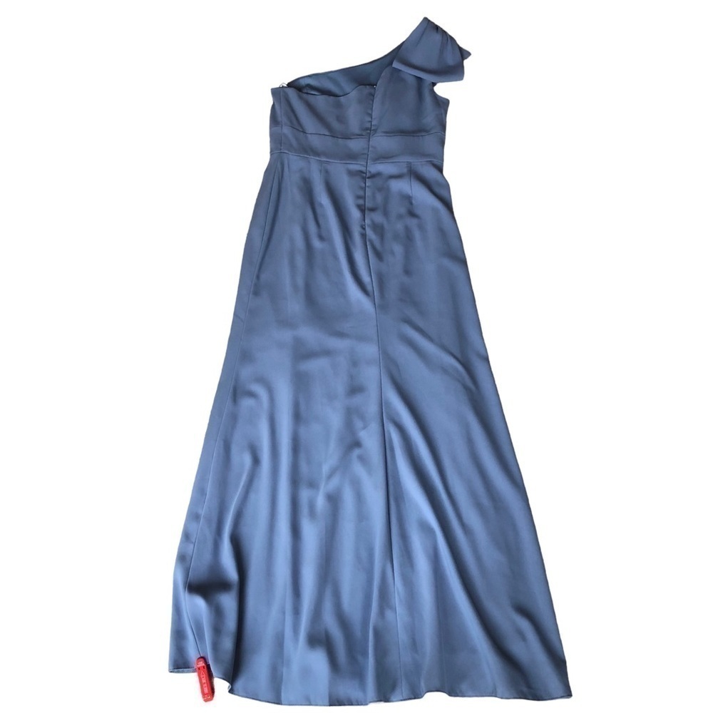 After Six Blue Larkspur One Shoulder Gown Size 14 - Picture 5 of 15